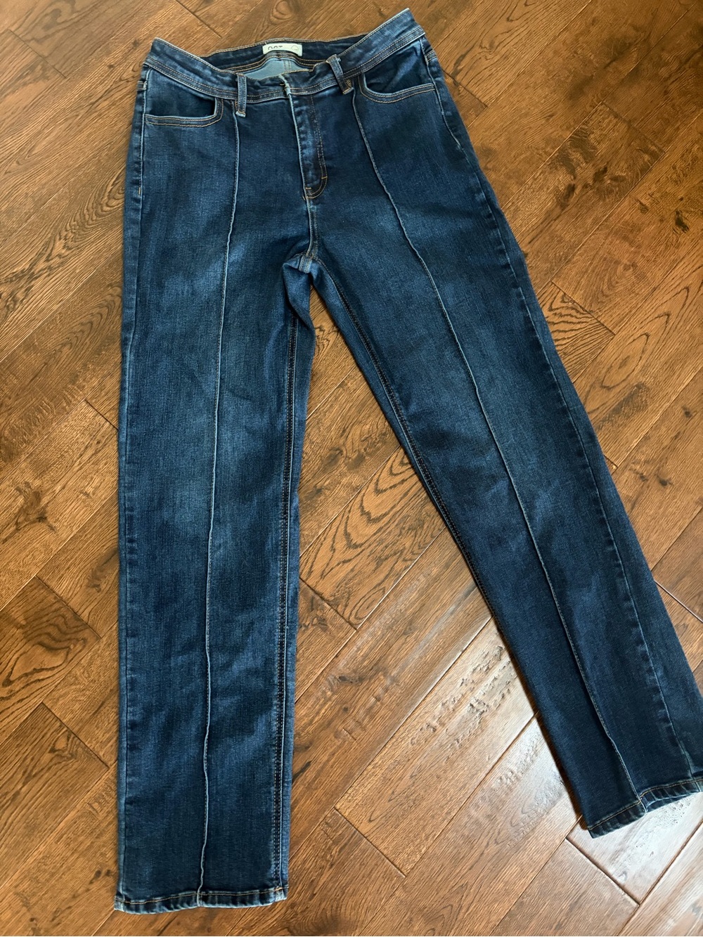 Oat New York Dark Blue Straight Leg Jeans